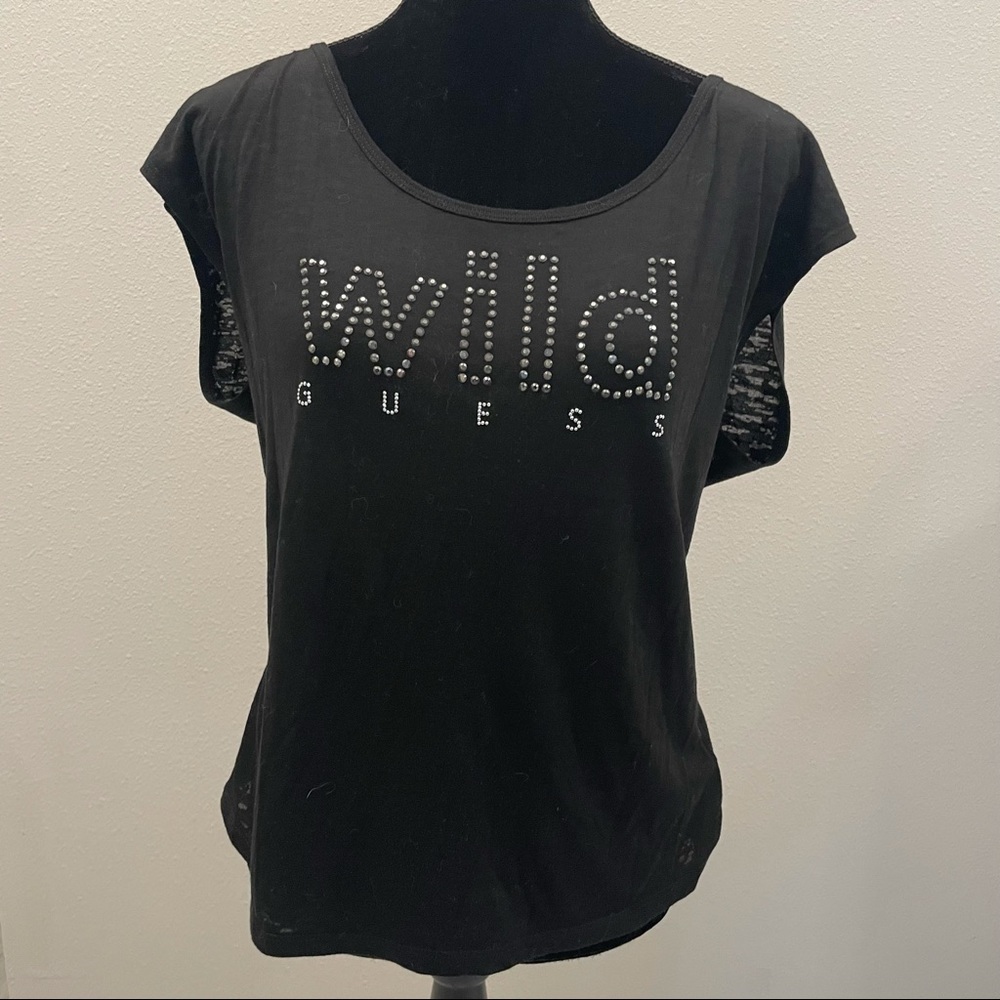 “Wild” GUESS Black Tee